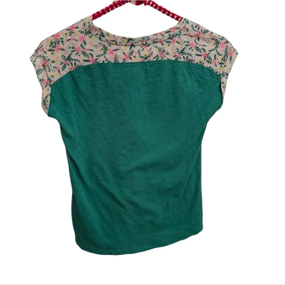 Art Class Floral Print Artsy Kids Green Graphic Tee‎ Y2K